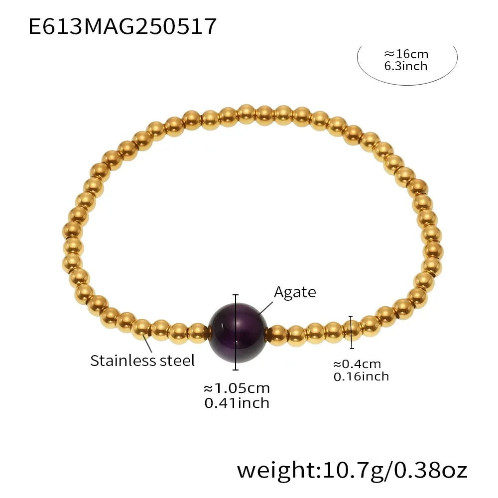 316L Stainless Steel Hand-Beaded Cross Bracelet - Image 6