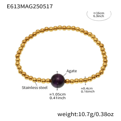 316L Stainless Steel Hand-Beaded Cross Bracelet - Image 6