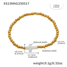 316L Stainless Steel Hand-Beaded Cross Bracelet - Image 7