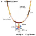 Abacus Bead Flower Pendant / 40-45cm Adjustable