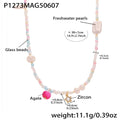 Colorful Beaded Star Pendant / 40-45cm Adjustable