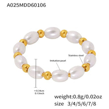 316L Stainless Steel Hand-Beaded Pearl Ring - Image 6