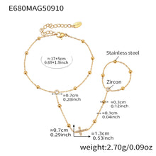 316L Stainless Steel 18K PVD Gold Hand Chain Bracelet made with 316L stainless steel and 18K PVD gold finish for wholesale jewelry buyers - image 17