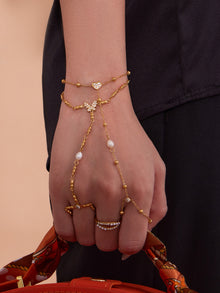 316L Stainless Steel 18K PVD Gold Hand Chain Bracelet made with 316L stainless steel and 18K PVD gold finish for wholesale jewelry buyers - image 5