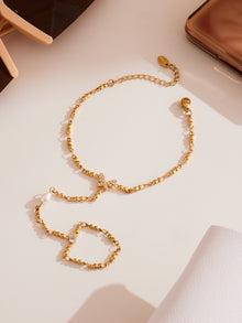 316L Stainless Steel 18K PVD Gold Hand Chain Bracelet made with 316L stainless steel and 18K PVD gold finish for wholesale jewelry buyers - image 9