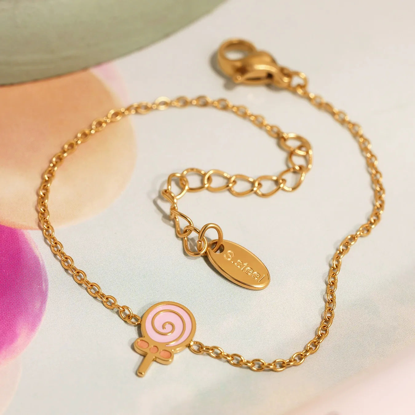 316L Stainless Steel Hand-Painted Enamel Lollipop Jewelry Collection - Image 4