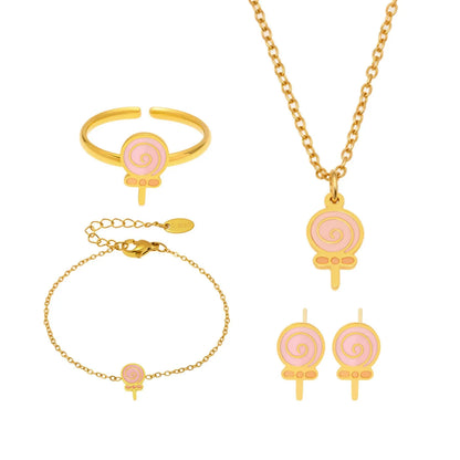 316L Stainless Steel Hand-Painted Enamel Lollipop Jewelry Collection - Image 5