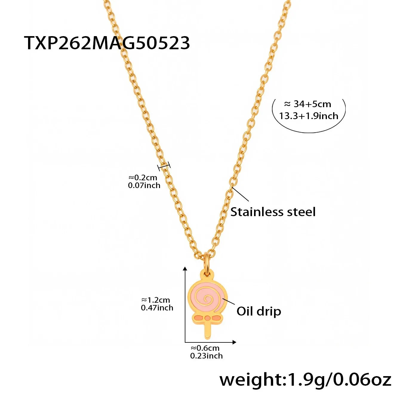 316L Stainless Steel Hand-Painted Enamel Lollipop Jewelry Collection - Image 6