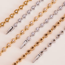316L Stainless Steel Hand-Set 5A Zircon Interlocking Clasp Bracelet & Necklace - Image 12