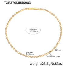 316L Stainless Steel Hand-Set 5A Zircon Interlocking Clasp Bracelet & Necklace - Image 18