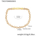 Gold / Figure 8 Zircon Bracelet 19cm