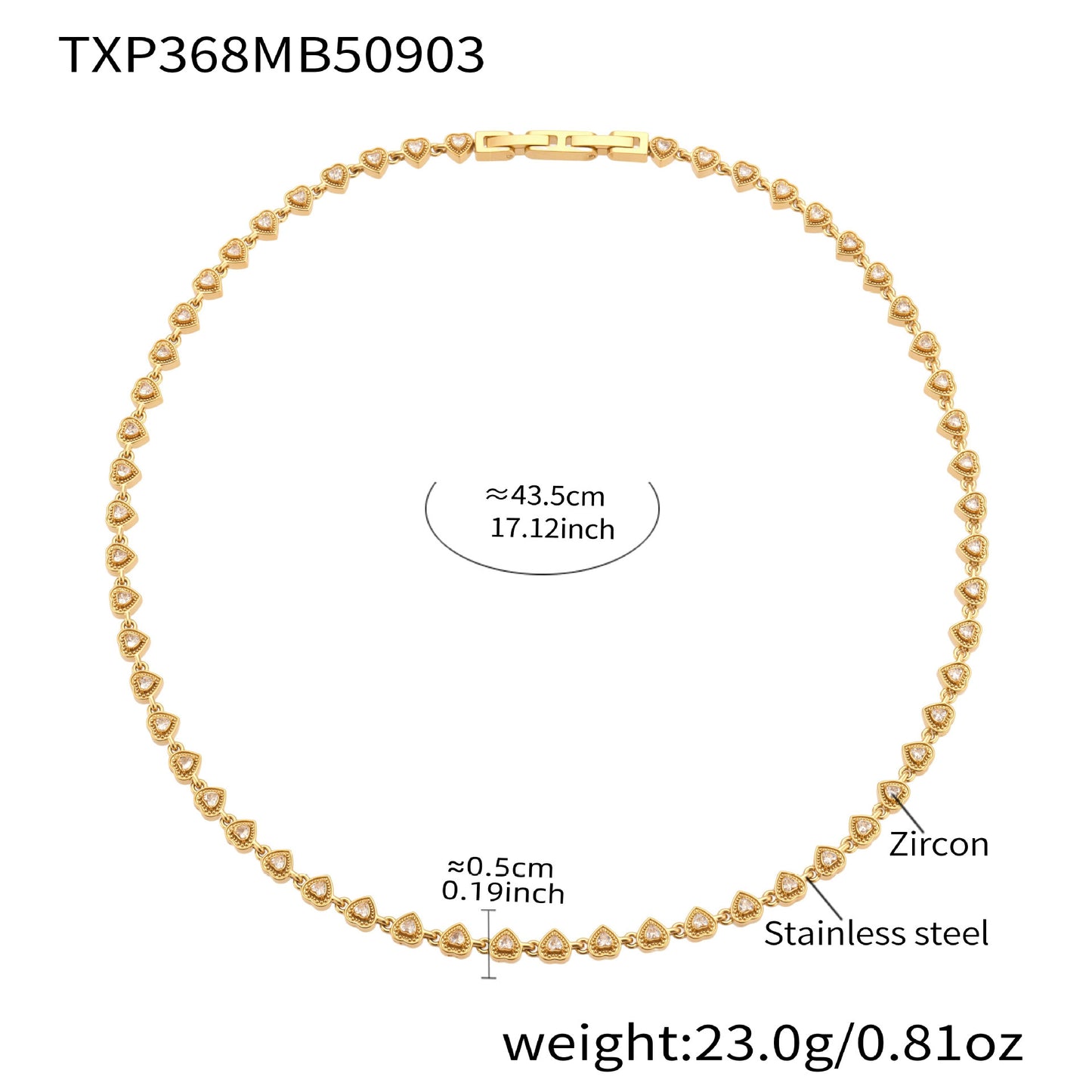 316L Stainless Steel Hand-Set 5A Zircon Interlocking Clasp Bracelet & Necklace - Image 25