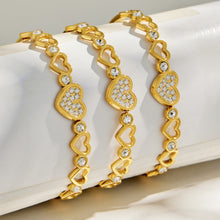 316L Stainless Steel 18K PVD Gold Heart Bangle made with 316L stainless steel and 18K PVD gold finish for wholesale jewelry buyers - image 5