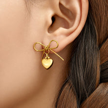 316L Stainless Steel 18K PVD Gold Heart Bow Earrings made with 316L stainless steel and 18K PVD gold finish for wholesale jewelry buyers - image 14