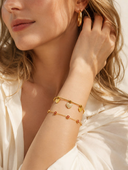 316L Stainless Steel 18K PVD Gold Heart Bracelet made with 316L stainless steel and 18K PVD gold finish for wholesale jewelry buyers - image 16