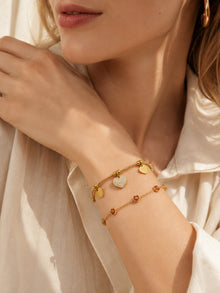 316L Stainless Steel 18K PVD Gold Heart Bracelet made with 316L stainless steel and 18K PVD gold finish for wholesale jewelry buyers - image 17