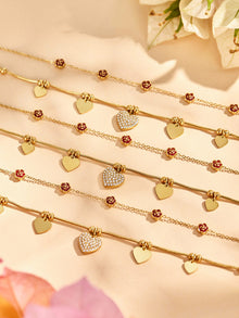 316L Stainless Steel 18K PVD Gold Heart Bracelet made with 316L stainless steel and 18K PVD gold finish for wholesale jewelry buyers - image 7