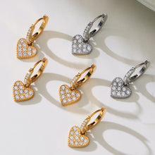 316L Stainless Steel Heart CZ Charm Jewelry Set
