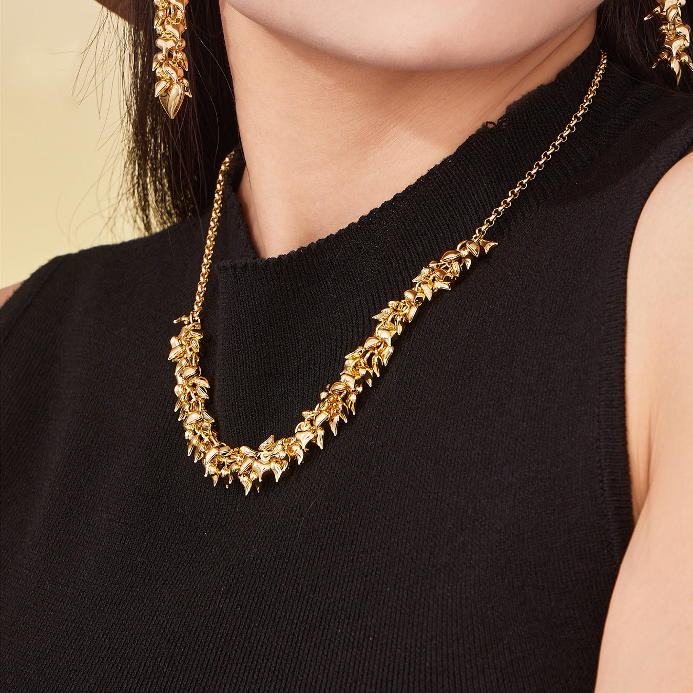 316L Stainless Steel Multi Heart Charm Necklace – Luxury Layered Chain