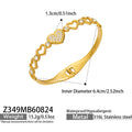 Z349 – Gold Heart CZ Bracelet / Link Bracelet