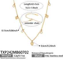 316L Stainless Steel 18K PVD Gold Heart Necklace made with 316L stainless steel and 18K PVD gold finish for wholesale jewelry buyers - image 10