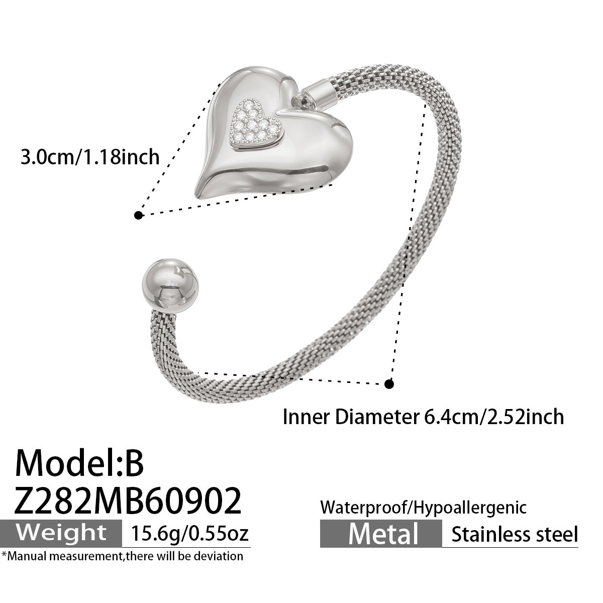 316L Stainless Steel 18K PVD Gold Heart Necklace made with 316L stainless steel and 18K PVD gold finish for wholesale jewelry buyers - image 16