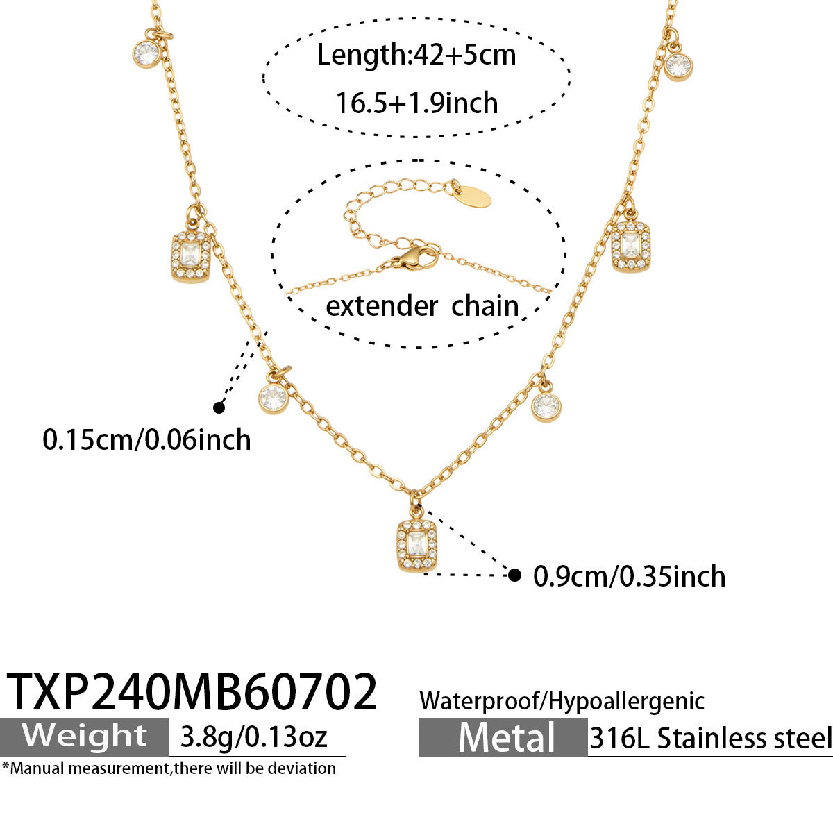 316L Stainless Steel 18K PVD Gold Heart Necklace made with 316L stainless steel and 18K PVD gold finish for wholesale jewelry buyers - image 5
