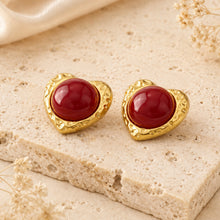316L Stainless Steel 18K PVD Gold Heart Pearl Earrings made with 316L stainless steel and 18K PVD gold finish for wholesale jewelry buyers - image 5