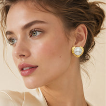 316L Stainless Steel 18K PVD Gold Heart Pearl Earrings made with 316L stainless steel and 18K PVD gold finish for wholesale jewelry buyers - image 7