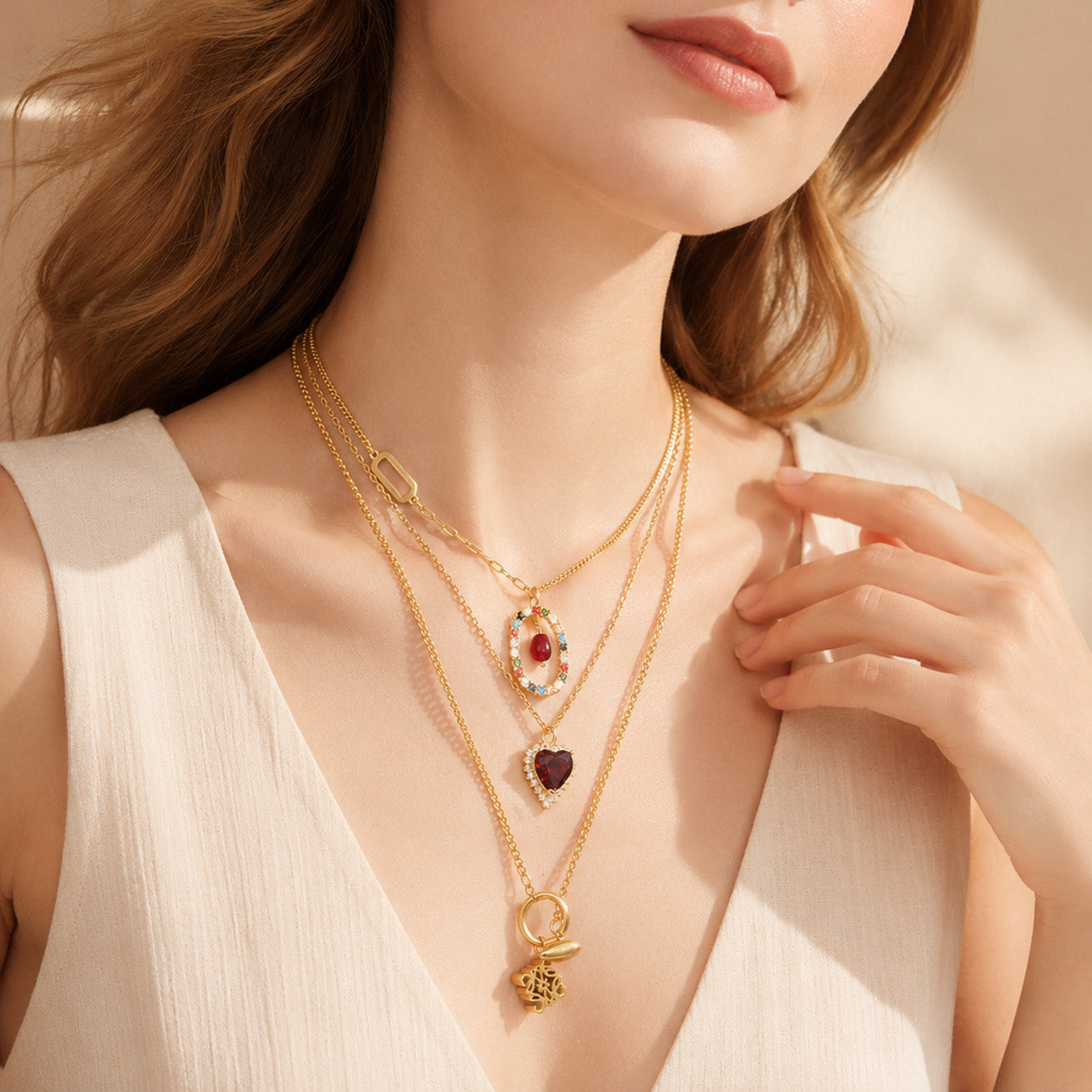316L Stainless Steel 18K PVD Gold Heart Pendant Necklace made with 316L stainless steel and 18K PVD gold finish for wholesale jewelry buyers - image 18