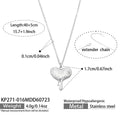 Molten Heart Zircon Pendant - Steel - 40 + 5 cm / 5cm