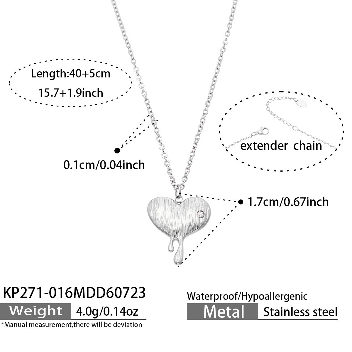 316L Stainless Steel 18K PVD Gold Heart Pendant Necklace made with 316L stainless steel and 18K PVD gold finish for wholesale jewelry buyers - image 20