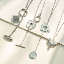 Glass Heart Necklace in Gold