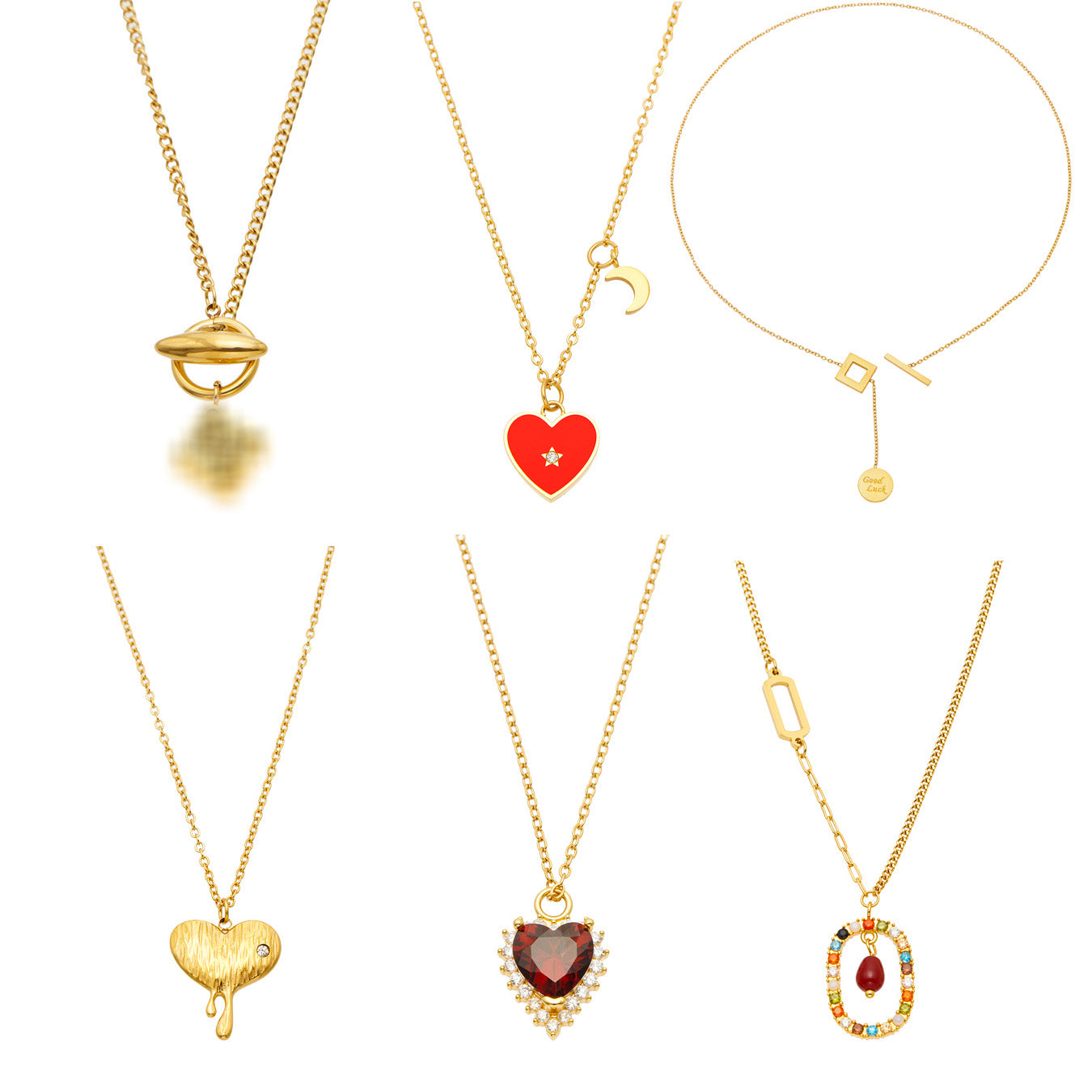 Colorful Zircon Necklace Display