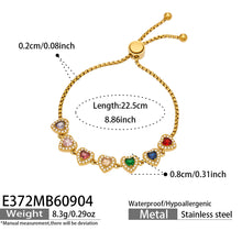 316L Stainless Steel 18K PVD Gold Heart Zircon Bracelet made with 316L stainless steel and 18K PVD gold finish for wholesale jewelry buyers - image 12