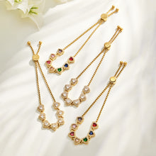 316L Stainless Steel 18K PVD Gold Heart Zircon Bracelet made with 316L stainless steel and 18K PVD gold finish for wholesale jewelry buyers - image 14