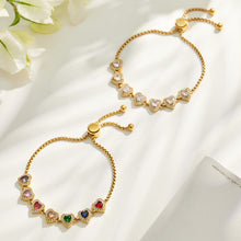 316L Stainless Steel 18K PVD Gold Heart Zircon Bracelet made with 316L stainless steel and 18K PVD gold finish for wholesale jewelry buyers - image 3