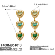316L Stainless Steel 18K PVD Gold Heart Zircon Earrings made with 316L stainless steel and 18K PVD gold finish for wholesale jewelry buyers - image 11