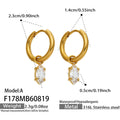 Earrings / Tapered Zircon Gold