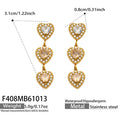 Champagne Heart Zircon in Gold / Earrings
