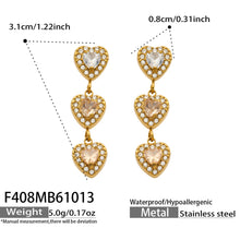316L Stainless Steel 18K PVD Gold Heart Zircon Earrings made with 316L stainless steel and 18K PVD gold finish for wholesale jewelry buyers - image 12