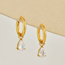 316L Stainless Steel 18K PVD Gold Heart Zircon Pendant Earrings made with 316L stainless steel and 18K PVD gold finish for wholesale jewelry buyers - image 20