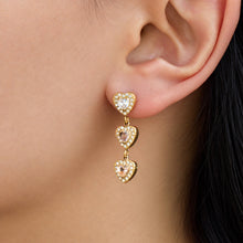 Stunning green heart zircon earring