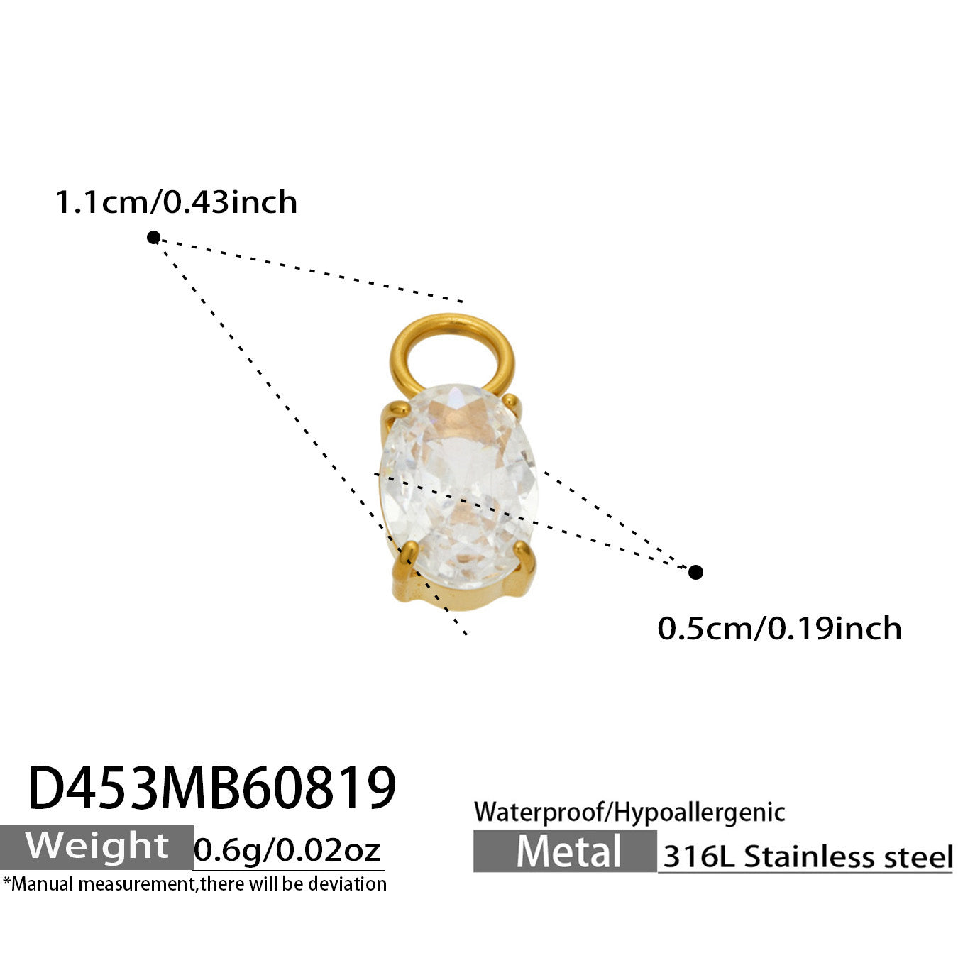 316L Stainless Steel 18K PVD Gold Heart Zircon Pendant Earrings made with 316L stainless steel and 18K PVD gold finish for wholesale jewelry buyers - image 8