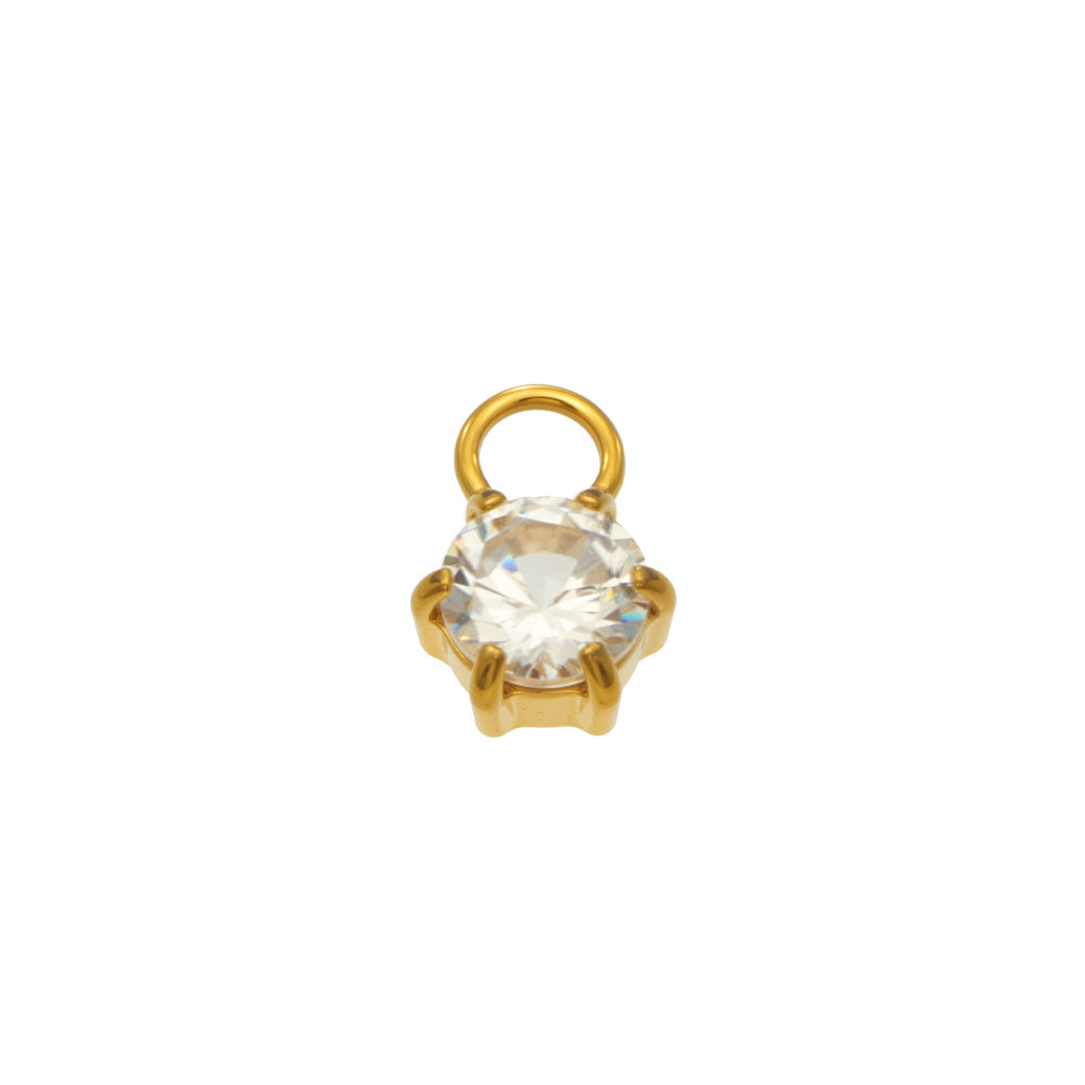 316L Stainless Steel 18K PVD Gold Heart Zircon Pendant Earrings made with 316L stainless steel and 18K PVD gold finish for wholesale jewelry buyers - image 9