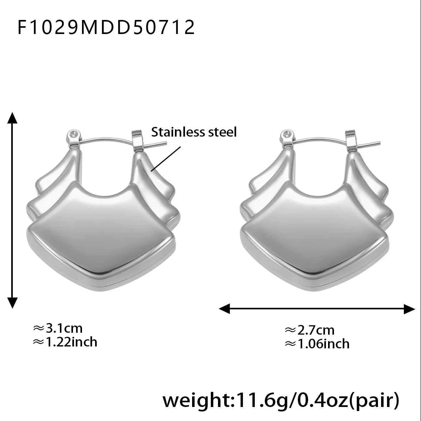 316L Stainless Steel High Polished 18K Gold Plated Hollow Geometric Circle Earrings - Image 7