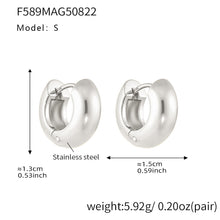 316L stainless steel Mixed Metal Two-Tone Highly Polished Huggie Hoop Earrings main product view for wholesale earrings buyers