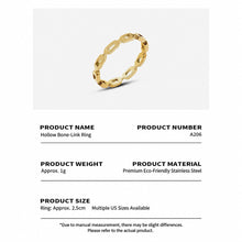 316L Stainless Steel 18K PVD Gold Hollow Ring made with 316L stainless steel and 18K PVD gold finish for wholesale jewelry buyers - image 6