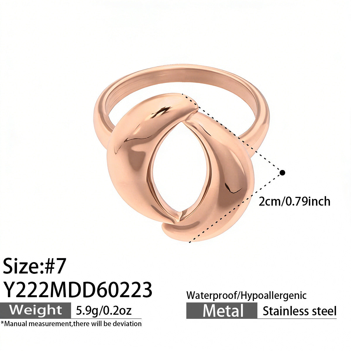 316L Stainless Steel Hypoallergenic Rings | Geometric Stackable Ring Set - Geometric Stackable Ring Set Minimalist Sensitive Skin Friendly - Detail 13