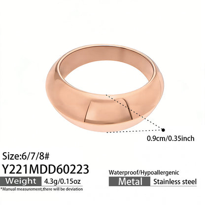 316L Stainless Steel Hypoallergenic Rings | Geometric Stackable Ring Set - Geometric Stackable Ring Set Minimalist Sensitive Skin Friendly - Detail 5